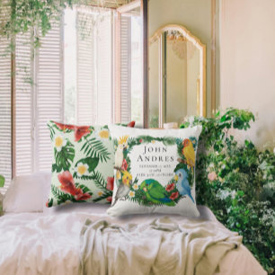 Coussin Cute Tropical Exotic bébé perroquets Garçon Nurser