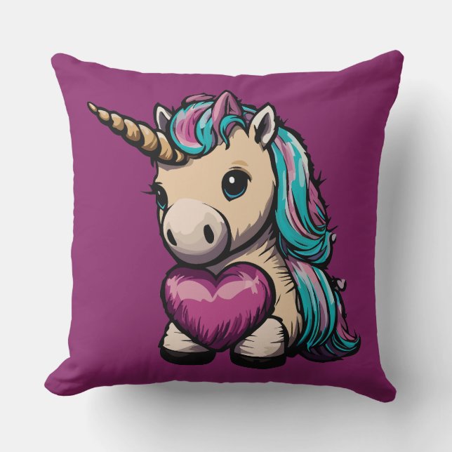 Coussin Cute Unicorn (Recto)