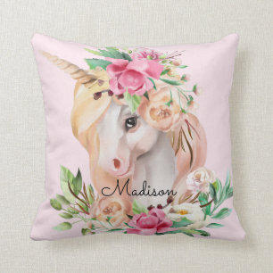 Coussin Cute Unicorne personnalisée