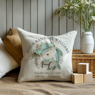 Coussin Cute Vintage Ours En Teddy Boy Statistiques de nai