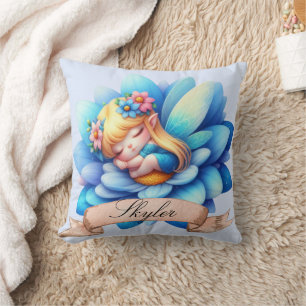 Coussin Cute Whimsical Floral Doux Rêves Dormir Fée