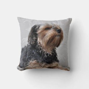 Coussin Cute Yorkie Yorkshire Terrier bronzage
