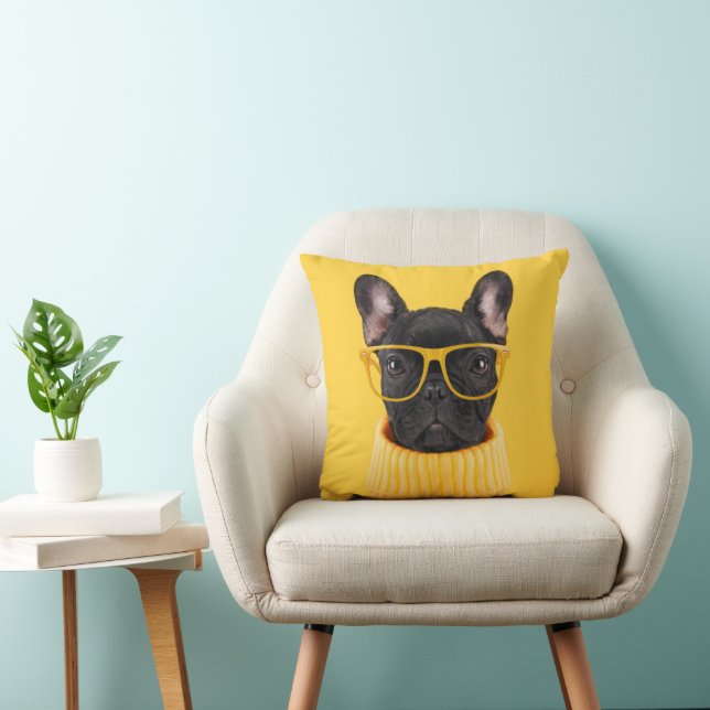 Coussin Cutest Baby Animals | French Bulldog Sunglasses (Chaise)