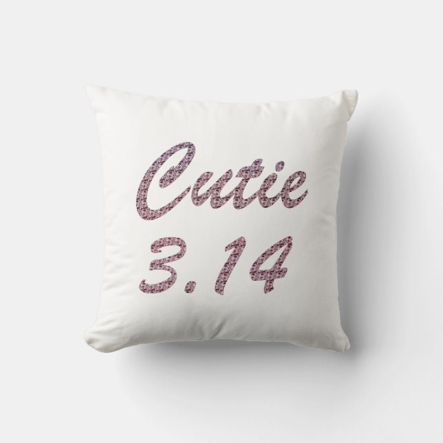 Coussin Cutie 3,14 Pi Jour Rose (Recto)
