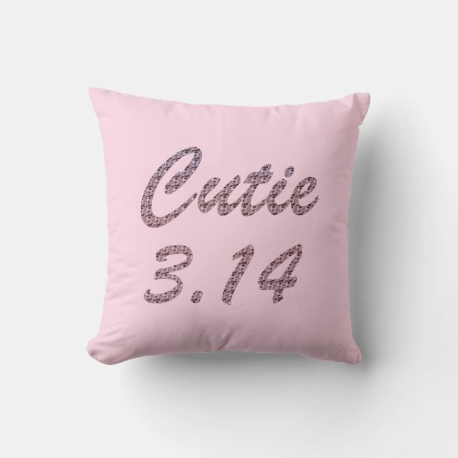 Coussin Cutie 3,14 Pi Jour Rose (Recto)
