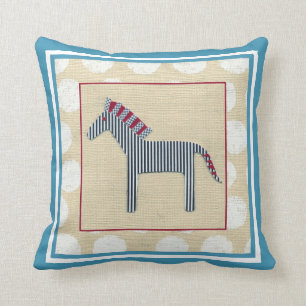 Coussin Cutout Zebra sur Arrière - plan crème