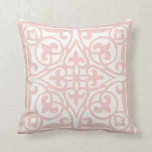 Coussin Cutwork suisse de point au-dessus de toile - rose