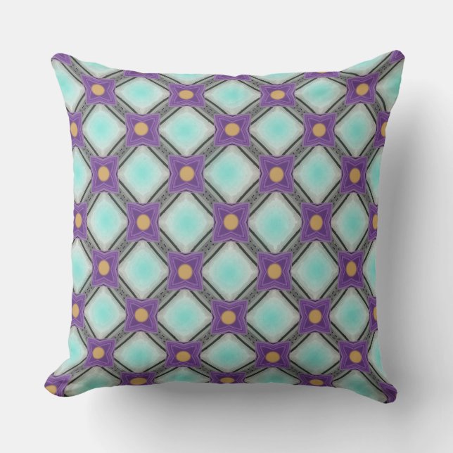 Coussin Cyan clair tissé (Recto)