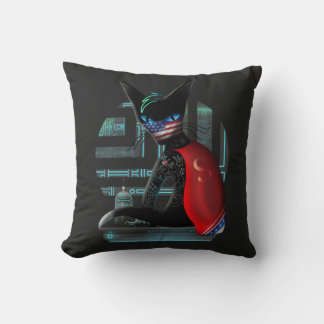 Coussin Cyberpunk Ninja Chat noir