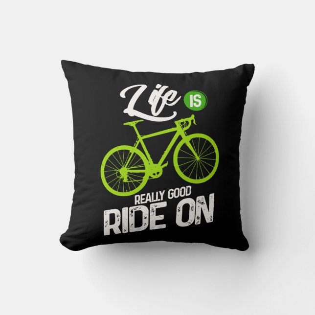 Coussin Cyclisme - La Vie Est Vraiment Une Bonne Promenade (Recto)
