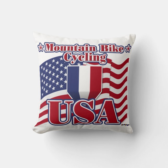 Coussin Cyclisme VTT USA (Recto)