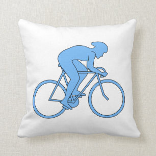 Coussin Cycliste dans une course. Bleu