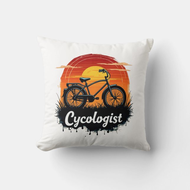 Coussin Cycologiste Aventure à vélo : Tir graphique au cou (Recto)