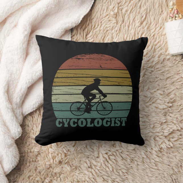 Coussin Cycologiste drôle dire vélo (Couverture)