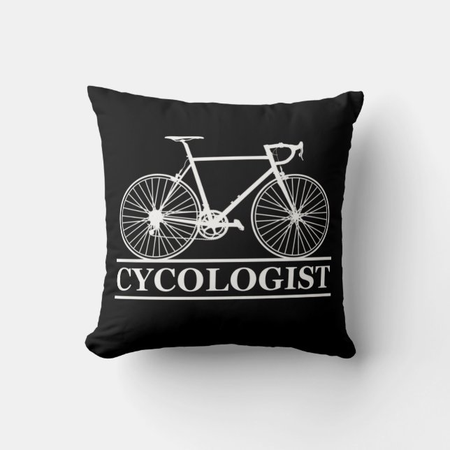Coussin Cycologiste drôle dire vélo (Recto)