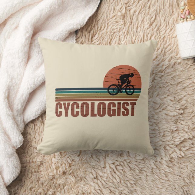 Coussin Cycologiste drôle dire vélo (Couverture)