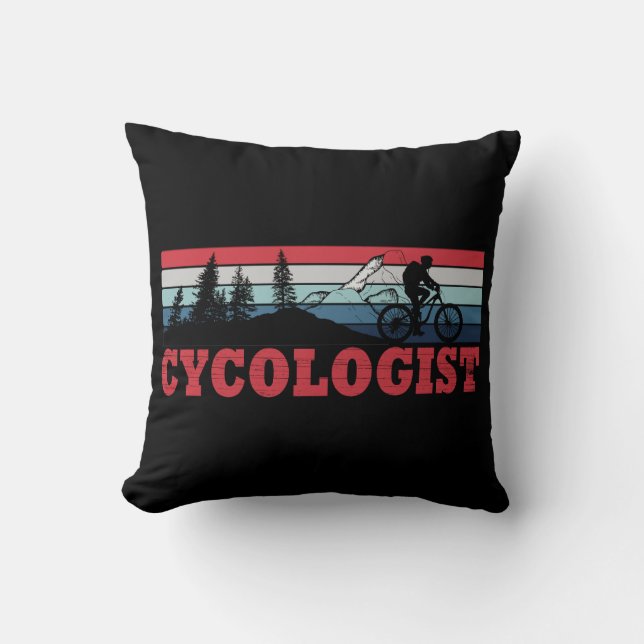 Coussin Cycologiste drôle dire vélo (Recto)