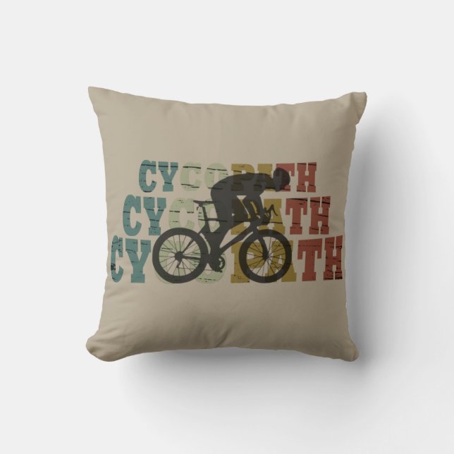 Coussin Cycopath drôle vélo (Recto)