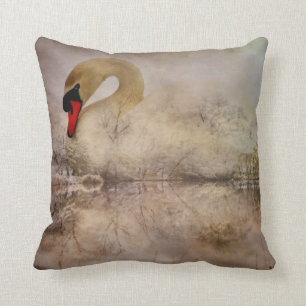 Coussin Cygne à la dérive