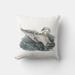 Coussin Cygne blanc sur l'eau