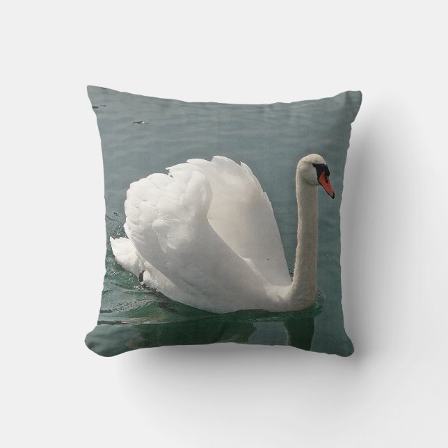 Coussin Cygne de blanc de Dekokissen (Recto)