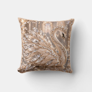Coussin Cygne de cristal de luxe