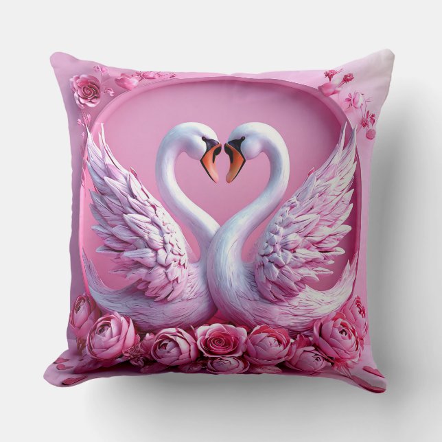 Coussin Cygnes de mariage (Recto)