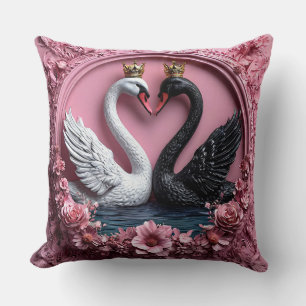 Coussin Cygnes de mariage cadeau pour maison moderne