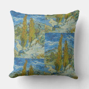 Coussin Cygnes de Van Gogh - Ciel Bleu Tourbillonnant Art