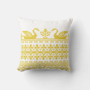 Coussin Cygnes en or