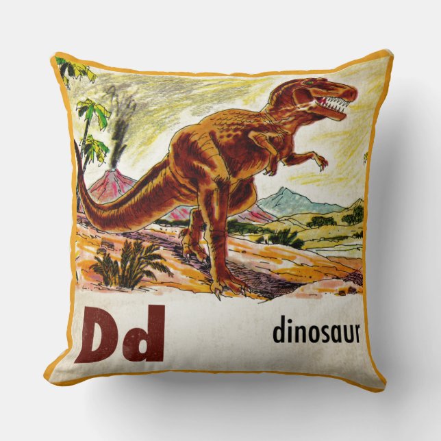 Coussin D est pour Dinosaur (Recto)