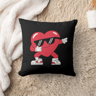 Coussin Dabbing Coeur drôle Cadeaux Valentines Jour