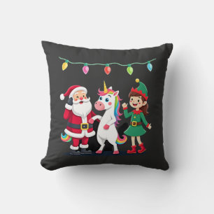 Coussin Dabbing Père Noël Elfe Licorne Noël Enfants Garçon