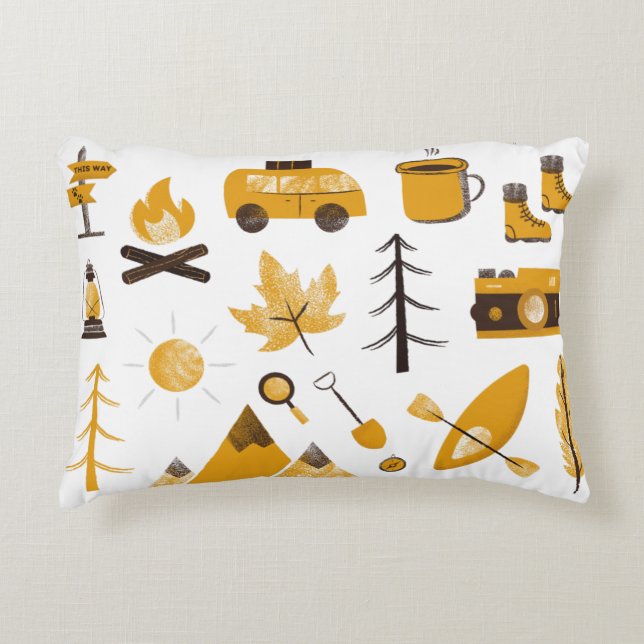 Coussin d'accent de Camper pour enfants heureux (Devant)