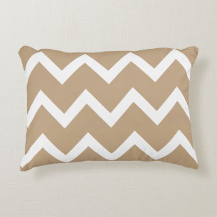 Coussin d'accent de Chevron de zigzag - amande