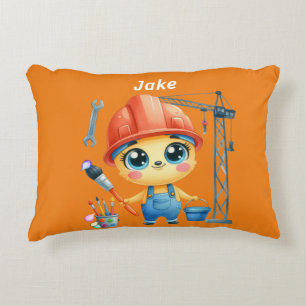 Coussin d'accent de construction pour garçons pers