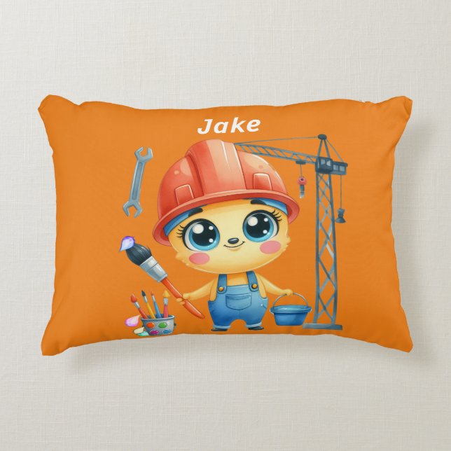 Coussin d'accent de construction pour garçons pers (Devant)