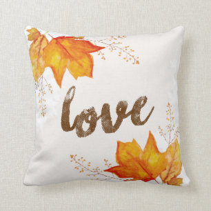 Coussin d'accent de feuille d'automne d'automne de