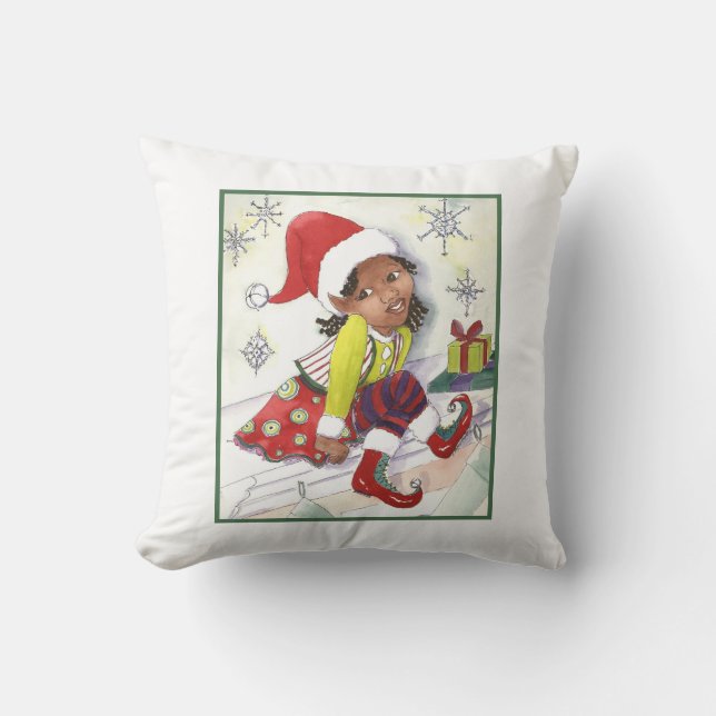 Coussin d'accent de filles de fille d'Elf de lutin (Recto)