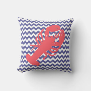 Coussin d'accent de homard de cottage de plage
