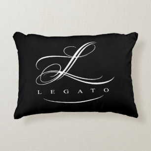 Coussin d'accent de legato (logo noir de w/white)