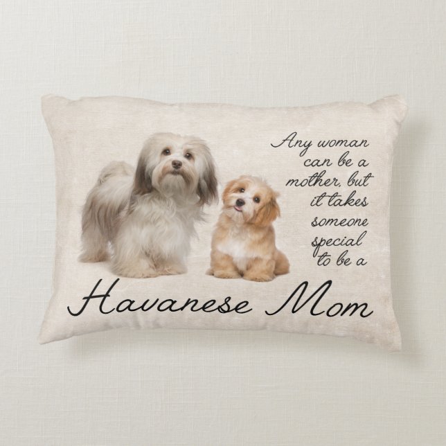 Coussin d'accent de maman de Havanese (Dos)