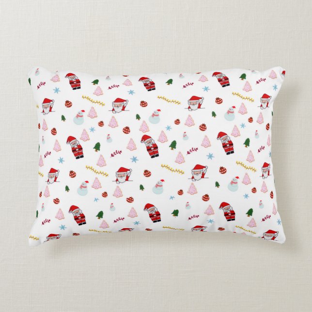Coussin d'accent de Noël festif (Devant)