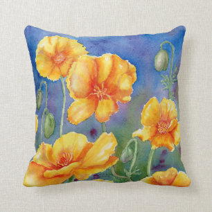 Coussin d'accent de "pavots"