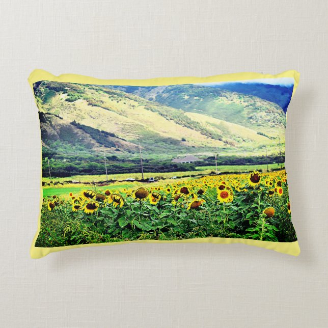 Coussin d'accent de tournesol de Maui (Devant)
