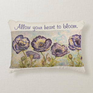 Coussin d'accent d'inspiration de pavots