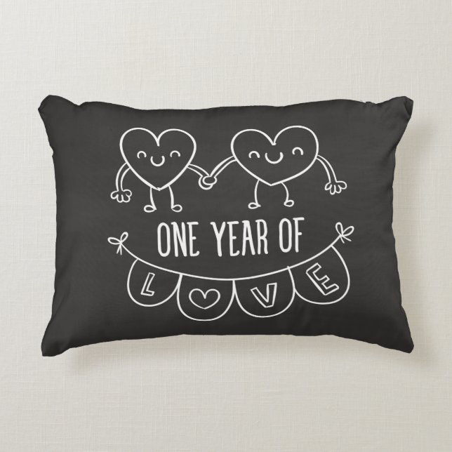 Coussin d'accent du 1er anniversaire de la main ti (Devant)