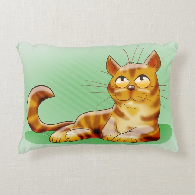 Coussin d'accent du chat allongé (Devant)
