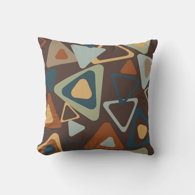 Coussin d'accent du milieu du siècle moderne Trian (Recto)