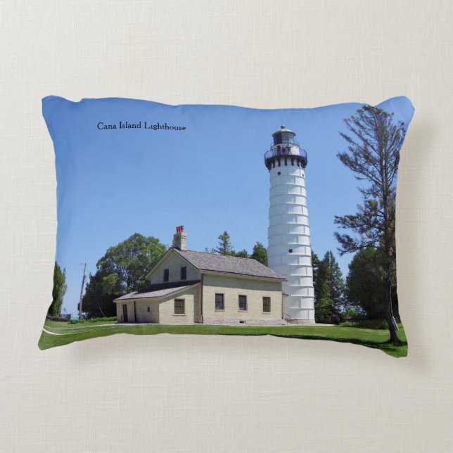 Coussin d'accent du phare de Cana Island (Dos)